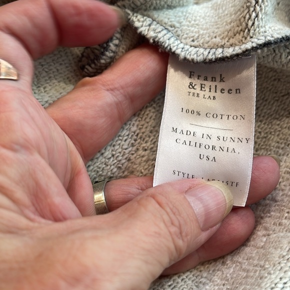 NEW FRANK & EILEEN TEE LAB STY LAB515 TRIPPLE FLEECE GRAY CARDIGAN JACKET XS/S - Picture 8 of 8